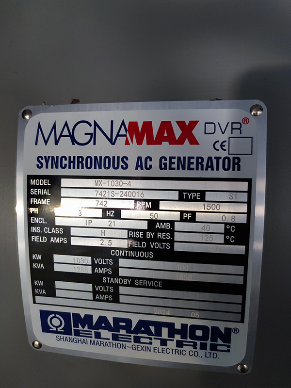2 groupes électrogènes de secours de 1250 kVA pour un centre commercial en Thaïlande